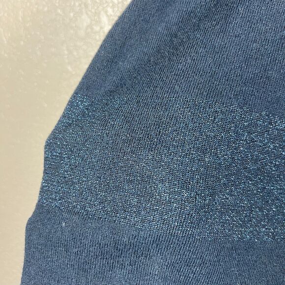 Banana Republic Sweater Angora Rabbit Hair Blend Womens XL Blue Metallic - Picture 5 of 8
